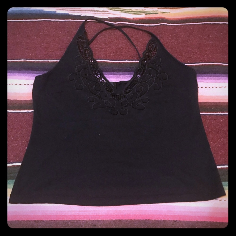 Black detailed cami